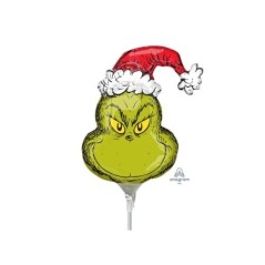 Globo El Grinch 33 cm con palito 26635361552 3615502