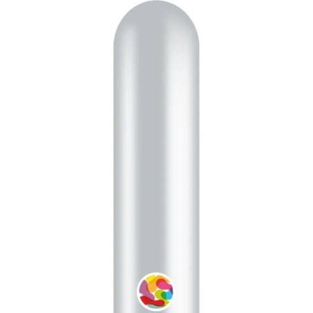 Globos plata metal modelar 5x150 cm 50 uds Ballonia