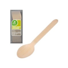 Cucharas de maderaecologica para cumpleanos 12 uds 8424345106784 10678
