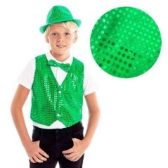 Chaleco lentejuelas verde infantil 3 4 anos 8433584317776 31777