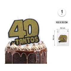 Vela cumpleanos 40 y tantos 10 cm 8433584933341 93334