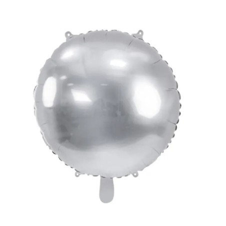 Globo redondo plata metalizado 45 cm 5904555010826 FB176 018