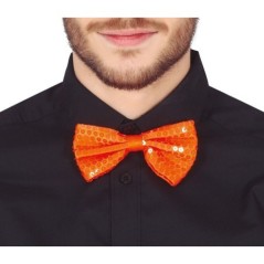Pajarita naranja lentejuelas 8434077188231 18823