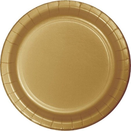 Platos oro 8 uds 23 cm