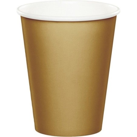 Vasos oro 8 uds 250 ml