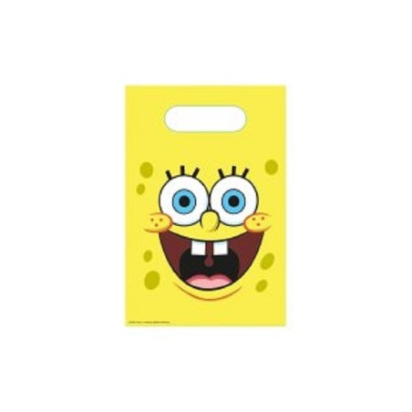 Bolsas chuches cumpleaños Bob Esponja 6 uds