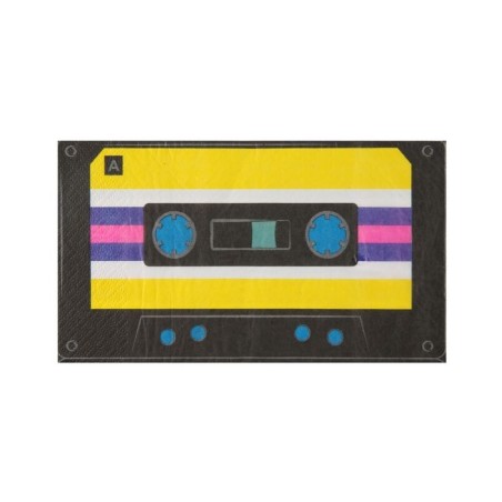 Servilletas fiesta anos 80 cinta radiocasete 20 uds 33 cm 3660380068464 7281 99