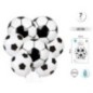 Set globos futbol latex y foil 7 piezas