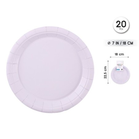Platos Lila 20 uds 18  cm