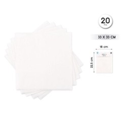 Servilletas blancas 20 uds 33 cm