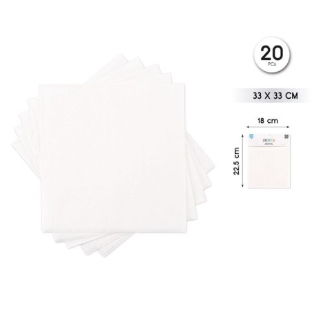 Servilletas blancas 20 uds 33 cm