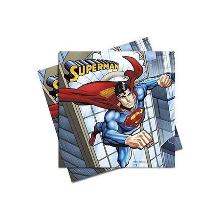 Servilletas superman 20 uds 33x33 cm cumpleaños