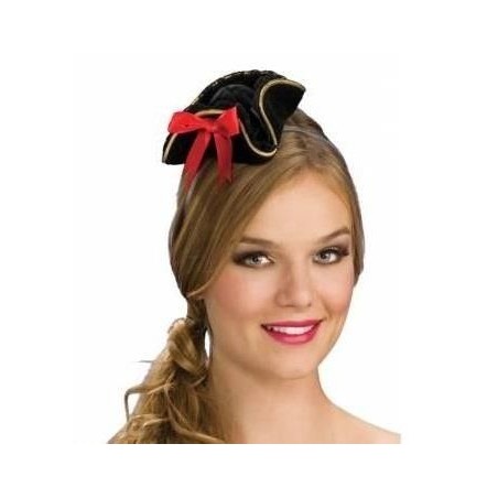 Mini sombrero bucanero negro