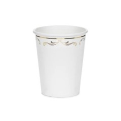Vasos Blancos decorados 6 uds