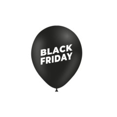 Globos negros Black Friday 8 uds 30 cm