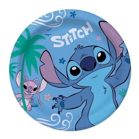 Platos Stitch cumpleaños 6 uds 26 cm