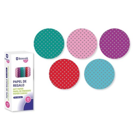 Papel de regalo con lunares 70x500 cm 8430173298652 329865PO