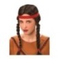 Peluca india infantil trenzas negra