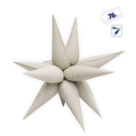 Globos estrella 3D Blanca mate 76 cm 8447196175815 17581