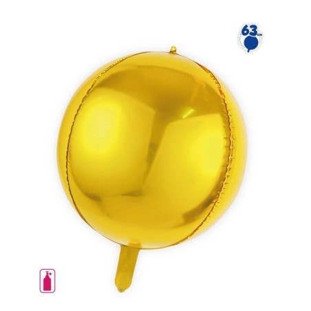 Globo foil bola 4D oro metalizado 63x29 cm 8447196178168 17816