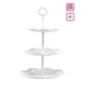 Expositor plastico duro redondo 3 niveles 26+22+18cm h37cm
