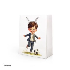 Bolsa regalo comunion nino futbol pequena 18x10x23cm 8447196384293 38429