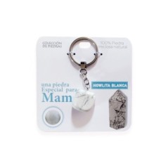 Llavero piedra Howlita blanca regalo mama 8445518013241 11925