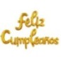 Letras feliz cumpleaños en globos oro 4 m x45 cm