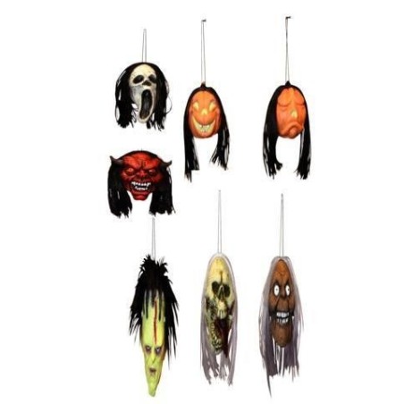 Cabezas reducidas para decoracion halloween Unidad 8422971073111 S7311 calabaza RUBIES