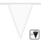 Guirnalda triangular blanca poliester 6 metros 26x18 cm