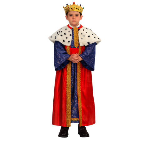Disfraz rey mago azul Melchor infantil talla 7 9 anos 8422562016046 01604 AZUL