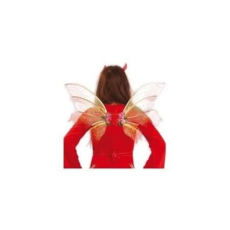 Alas doradas con flor hada 60 cm 8435118253055 16789