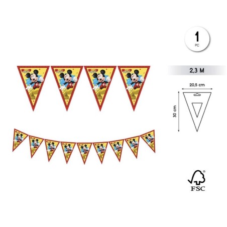 Banderin triangular Mickey Mouse 2