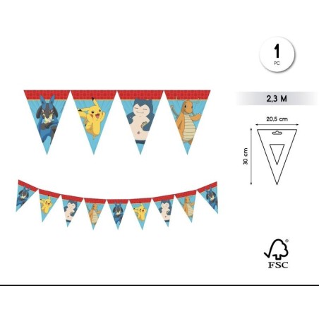 Banderin triangular Pokemon 2