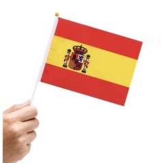 Banderin Espana con palo de mano 14x21 cm 8433584816965 81696