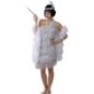 Disfraz charleston años 20 mujer plata talla XL