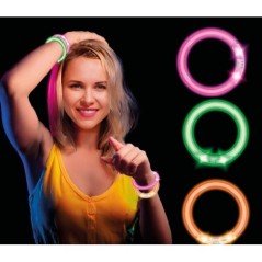 Pulseras con luz led colores 4 uds 8 cm 8434077273173 27317