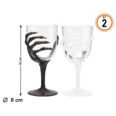 Copa mano halloween 18 cm 1 ud blanca o negra 8422259746515 74651