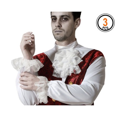 Pechera y munequeras blancas vampiro epoca 8422259821694 82169