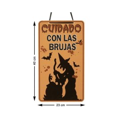 Cartel halloween cuidado con las brujas 8422259825319 82531