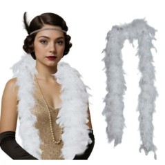 Boa blanca plumas charleston anos 20 8434077275672 27567