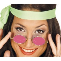 Gafas rosas redondas hippie anos 60 8434077270035 27003