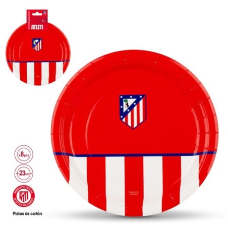 Platos Atletico de Madrid 8 uds 23 cm 8447196348103 M34810