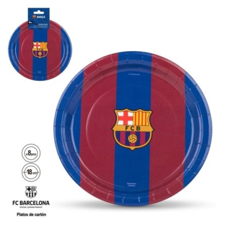 Platos Futbol Club Barcelona 8 uds 18 cm 8447196346338 FCB34633