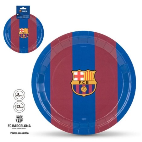 Platos Futbol Club Barcelona 8 uds 23 cm 8447196348127 FCB34812