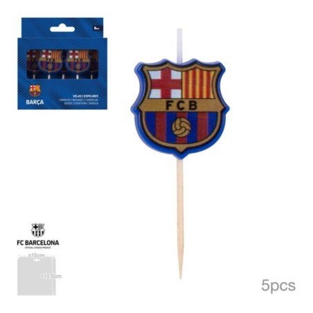 Velas Futbol Club Barcelona escudos 5 uds 8447196618756 FCB61875