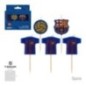 Velas Futbol Club Barcelona escudo y balones 5 uds
