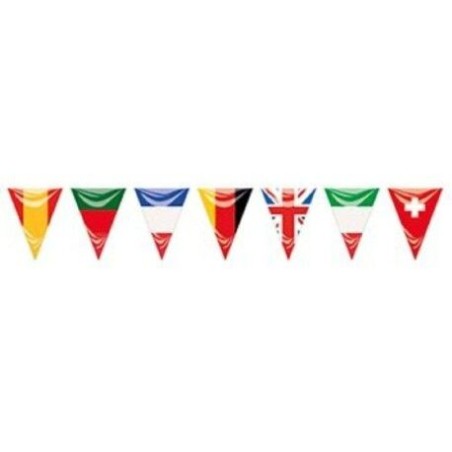 Bandera triangular plastico paises europeos 25 metros 8422935602005 60200