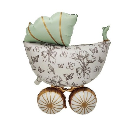 Globo carrito bebe verde 64x92 cm 8433584965977 96597