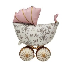 Globo carrito bebe rosa 64x92 cm 8433584965984 96598